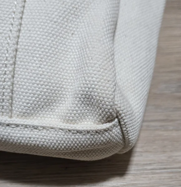 Tory Burch Mini Mercer Street Canvas Blue Logo Beach Summer Sailor Preppy Tote - Picture 5 of 11